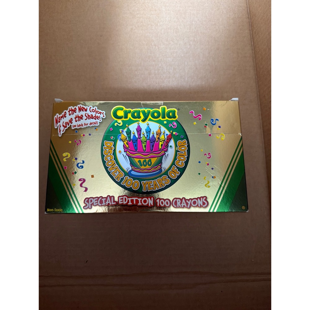 Vintage Crayola 100th Anniversary Special Edition Gold Tin 2003 100 Years Color